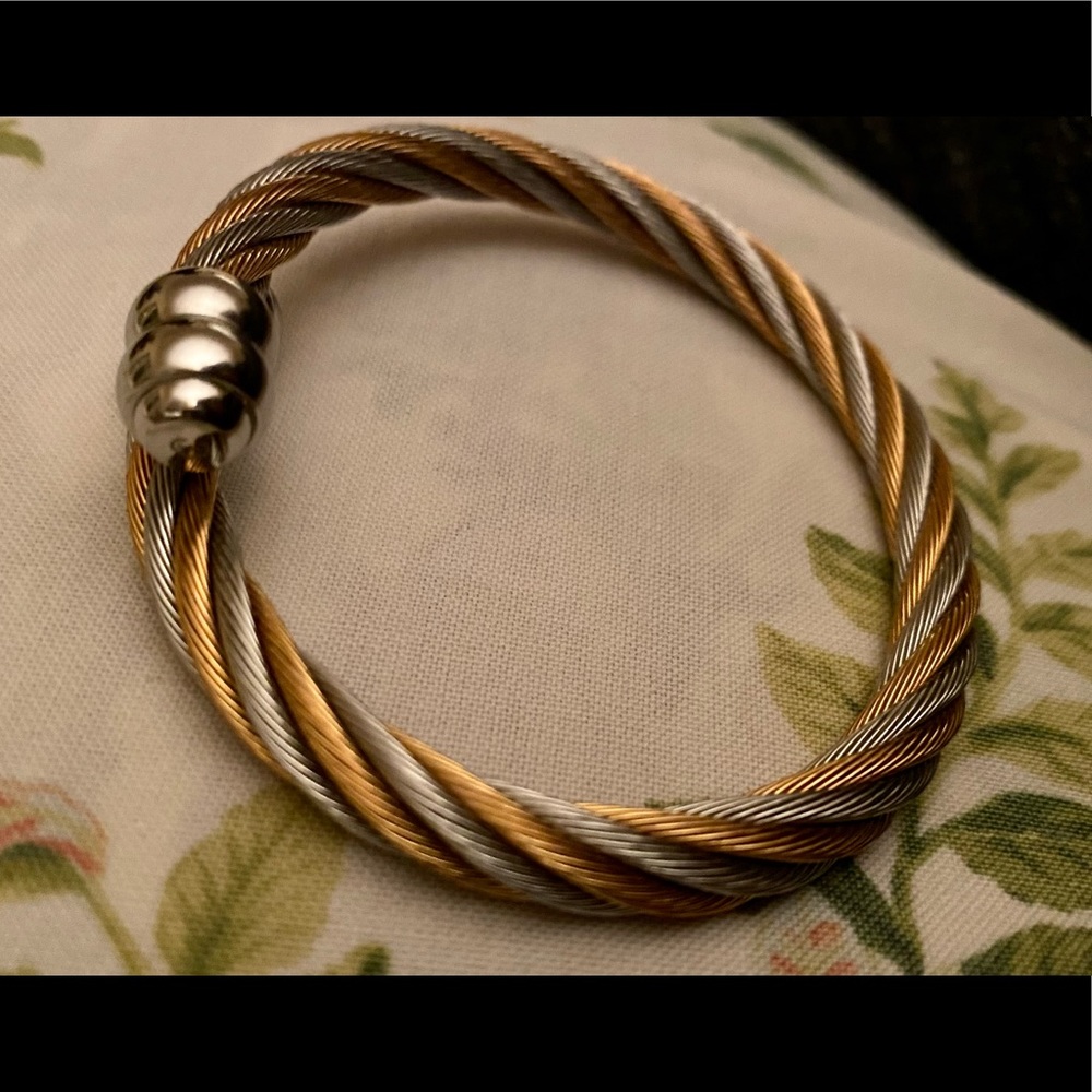 Authentic Celtic two-tone Philippe Charriol bangle
